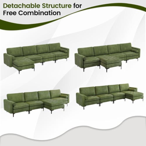 HOMCOM Modular Sectional Sofa With Storage, 2 Seater Sofa Set, Dark Grey