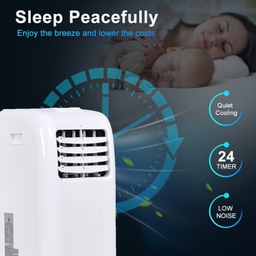 Portable Air Conditioner Cooling Fan Dehumidifier 8000BTU ASHRAE w/ Remote Control Perspective: left