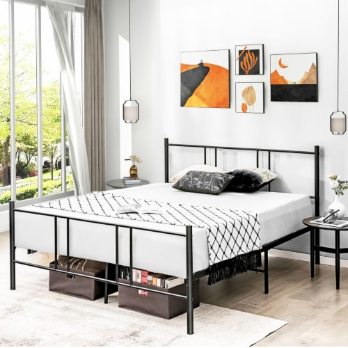 Heavy duty queen size shop platform bed frame