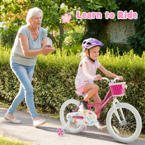 Kids Bicycle 18 Toddler Kids Bike w Training Wheels for 6 8 Year Old Kids 1 unit QFC
