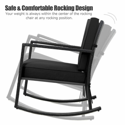 Modern black 2025 rocking chair outdoor