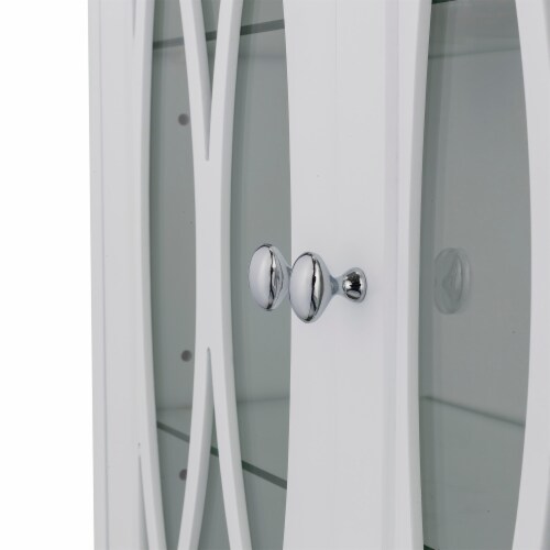 International Concepts ELG-637 Florence Two Doors Wall Cabinet, Tempered Glass - 24 H in. Perspective: left