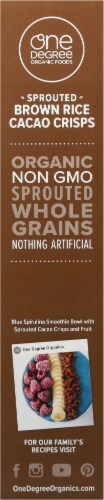 One Degree Organic Foods Sprouted Brown Rice Cacao Crisps Cereal Perspective: left
