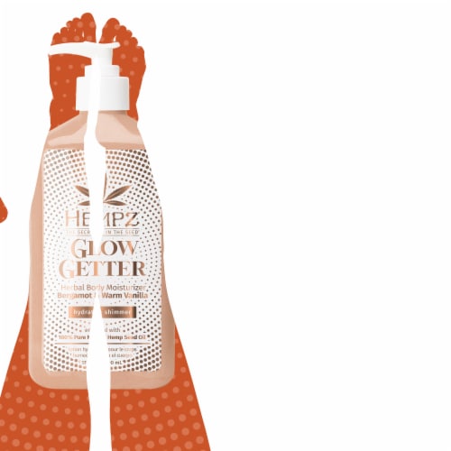 Hempz Glow Getter Herbal Body Moisturizer with Shimmer Perspective: left