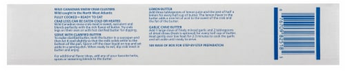 Ocean Choice Cooked Snow Crab Clusters Perspective: left