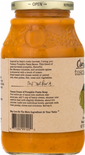 Cucina Antica® Tuscany Pumpkin Pasta Sauce Perspective: left