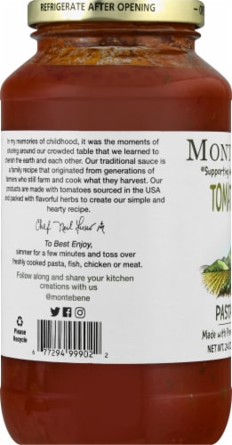 Monte Bene Tomato Basil Pasta Sauce Perspective: left