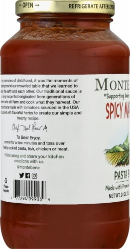 Monte Bene Spicy Marinara Pasta Sauce Perspective: left