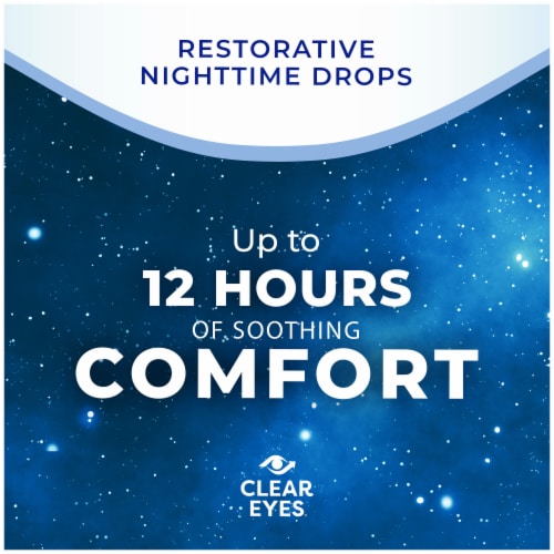 Clear Eyes Lubricant Nighttime Restoring Drops Eye Drops Perspective: left