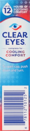 Clear Eyes Cooling Comfort Redness Relief Eye Drops Perspective: left