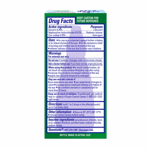Clear Eyes Max Itchy Eye Relief Eye Drops Perspective: left