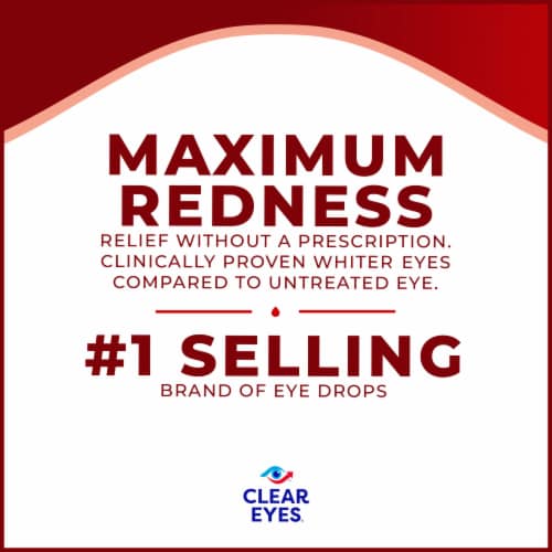 Clear Eyes Max Redness Relief Eye Drops Perspective: left
