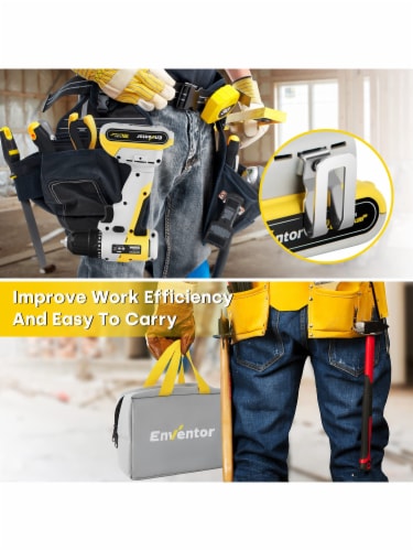 Eventor Cordless Drill Combo Kit, Brushless Power Tool Set with LED Lights Perspective: left