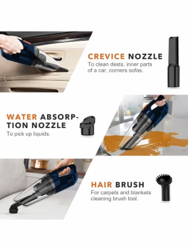 Whall Mini Portable Cordless Handheld Vacuum with 8500 PA Perspective: left