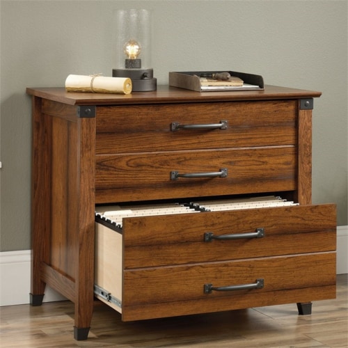 Pemberly Row 2 Drawer Lateral File Cabinet in Washington Cherry Perspective: left
