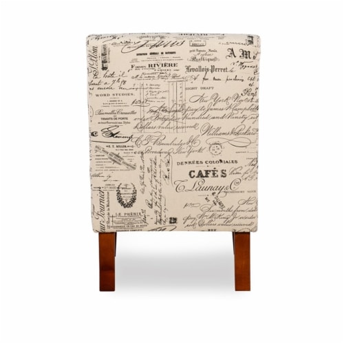 Riverbay Furniture Slipper Chair in Script Perspective: left
