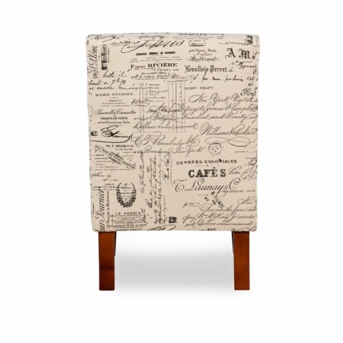 Riverbay Furniture Slipper Chair in Script Perspective: left