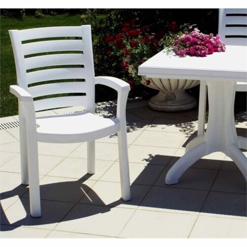 White resin patio chairs discount