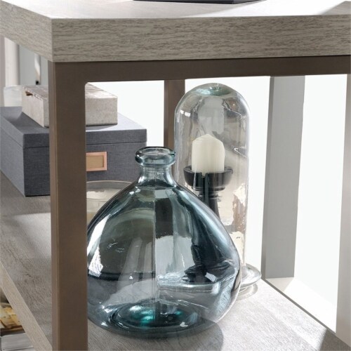Maddie Home Console Table in Mystic Oak Perspective: left