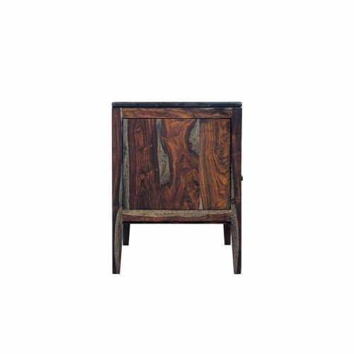 Hawthorne Collections Fall River Solid Sheesham Wood Nightstand - Brown Perspective: left