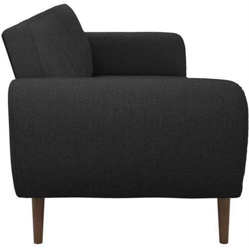Levan Home Stylish Linen Sleeper Sofa in Dark Gray Perspective: left