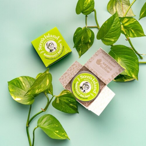 Barefoot Balsam Foot Repair Cream | Kanuka Leaf Oil with Organic Pawpaw 3.5 oz Perspective: left