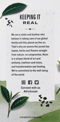 Numi Gunpowder Green Organic Green Tea Bags Perspective: left