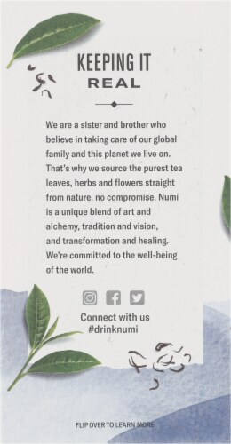 Numi Organic Emperor's Pu-Erh Tea Bags Perspective: left