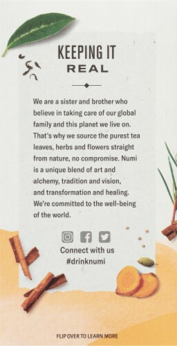 Numi Organic Turmeric Amber Sun Tea Perspective: left
