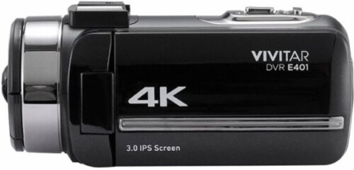 Vivitar DVR E4O1 4K Digital Camcorder Perspective: left