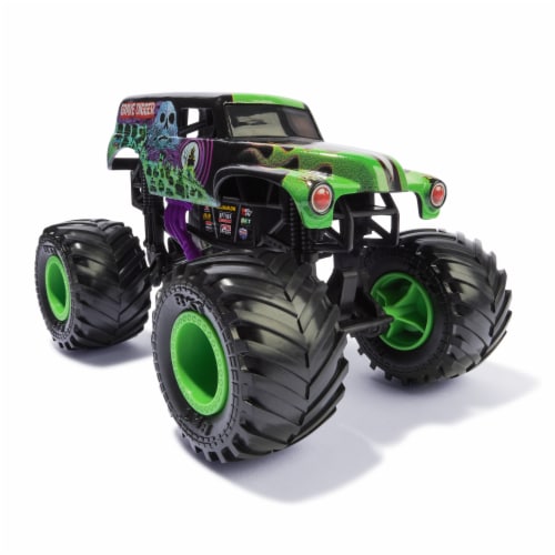 Monster Jam Official Grave Digger Monster Truck Collector Die-Cast Vehicle Perspective: left