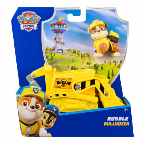 Paw Patrol™ Rubble's Bulldozer Toy Truck with Collectible Action Figure Perspective: left