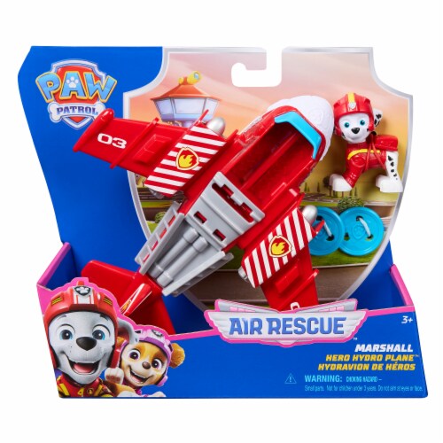 Paw Patrol Air Rescue Marshall Action Figure & Hero Hydro Airplane Toy with Projectile Launcher Perspective: left
