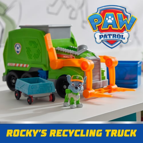 PAW Patrol™: Crush N’ Roll Recycling Truck™ with Rocky Action Figure Perspective: left