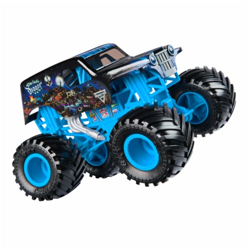 Monster Jam Official Son-uva Digger Monster Truck Collector 1:24 Scale Die-Cast Vehicle Toy Perspective: left