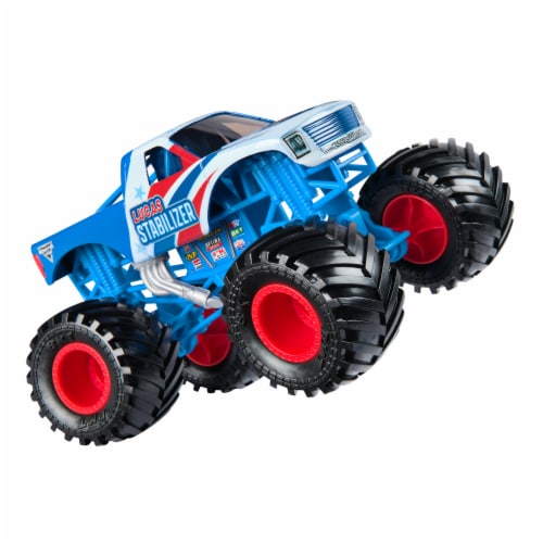 Monster Jam Official Lucas Stabilizer Monster Truck Collector 1:24 Scale Die-Cast Vehicle Toy Perspective: left