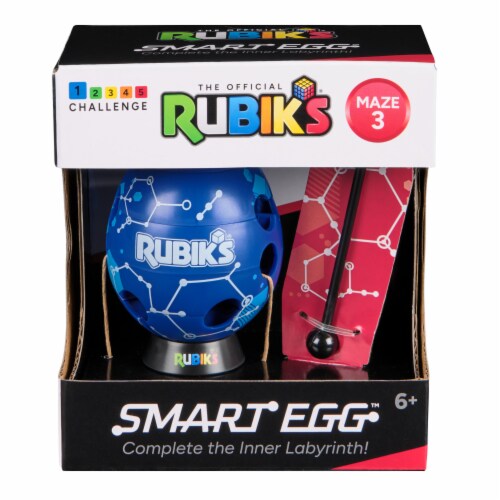 Rubik’s® Cube Smart Egg™ Puzzle - Blue Perspective: left