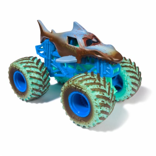 Monster Jam Mud Blasters Megalodon Color Change Monster Jam Truck Perspective: left