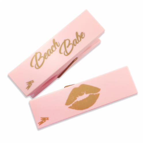 Beach Pool Towel Clips Beach Babe Lips Secure Bag Lounge Chair Protection Accessory LogoPeg Perspective: left