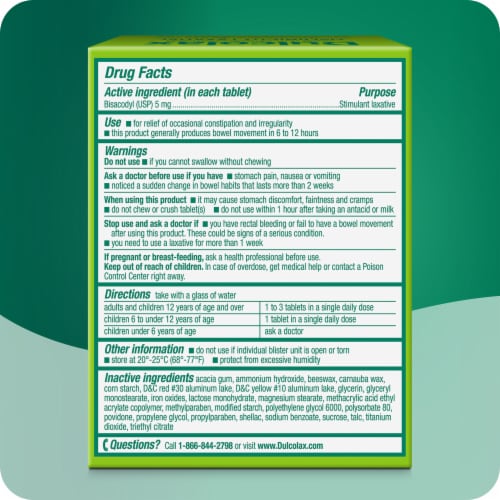 Dulcolax® Stimulant Laxative Tablets for Effective & Predictable Overnight Relief Perspective: left