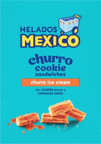 Helados Mexico™ Churro Cookie Ice Cream Sandwiches Perspective: left