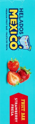 Helados Mexico Strawberry Fresa Paletas Fruit Bars Perspective: left