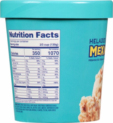 Helados Mexico Vanilla Dulce de Leche and Pecans Ice Cream Pint Perspective: left