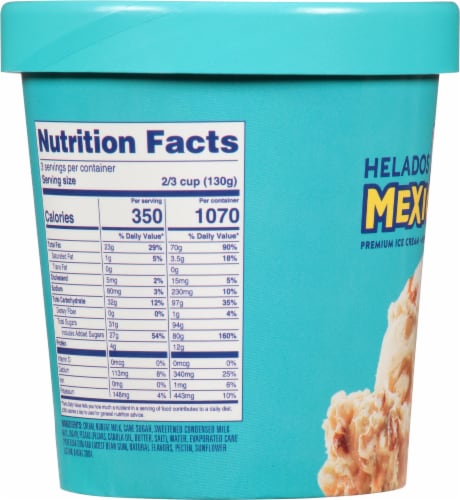 Helados Mexico Vanilla Dulce de Leche and Pecans Ice Cream Pint Perspective: left