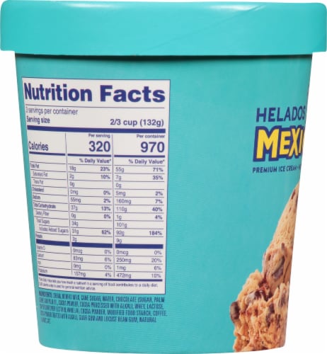 Helados Mexico™ Mexico™ Mexican Coffee with Chocolate Pieces Ice Cream Pint Perspective: left