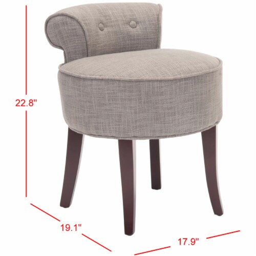 SAFAVIEH Georgia Vanity Stool Stone Perspective: left