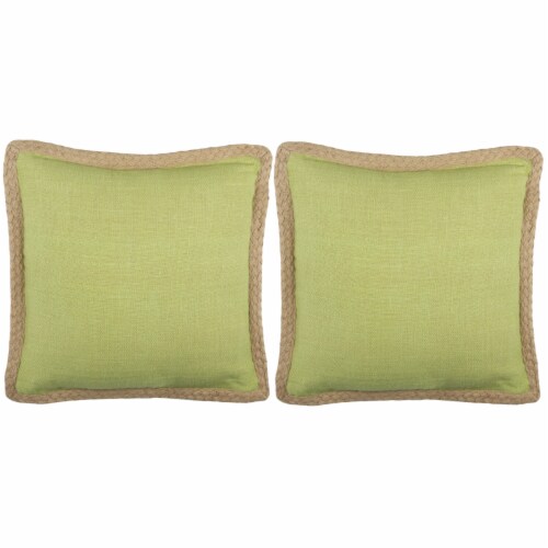 SAFAVIEH Sweet Sorona Pillow Set of 2 Green Perspective: left
