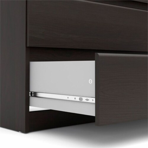 Wood 6 Drawer Double Dresser in Coffee Brown Atlin Designs 1