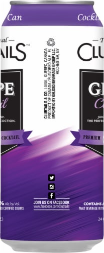 Clubtails™ Grape Cocktail Can Perspective: left
