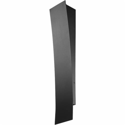 Z-Lite Landrum 24  Sand Blast Glass Aluminum Outdoor LED Wall Sconce in Black Perspective: left